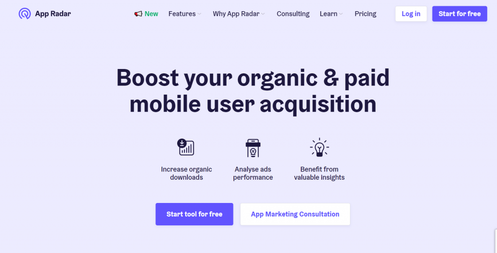 App Radar Features