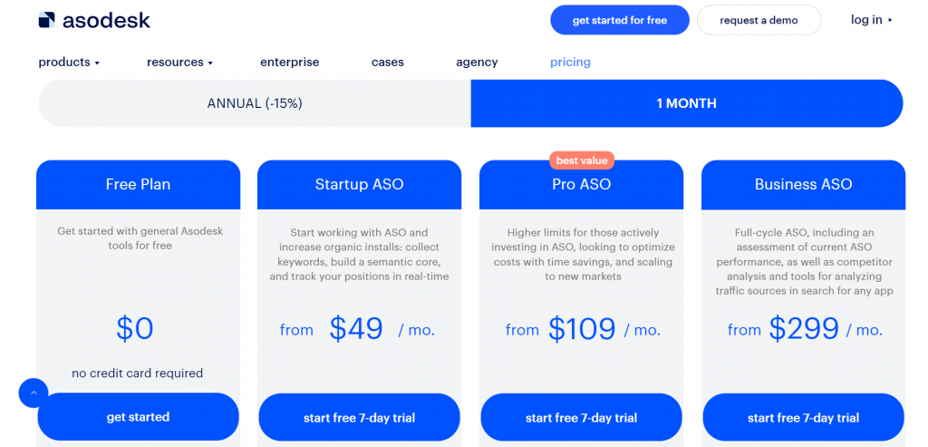 Asodesk Pricing